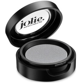 Jolie Cosmetics Powder Pressed Metallic Eyeshadows - Cruelty Free, Vegan, Single Pan Eyeshadow 1.48g Smokey Eyes (Pearl Grey)
