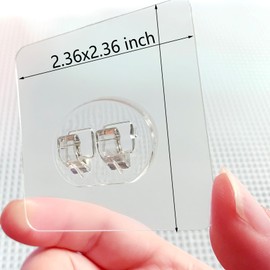 Qgond 14-Pack Shower Caddy Adhesive Replacement - Strong Adhesive Hooks for Shower Shelves, Soap Holders, Bathroom & Kitchen Racks - PC Material, Easy Install & Remove, 40LB Load Capacity