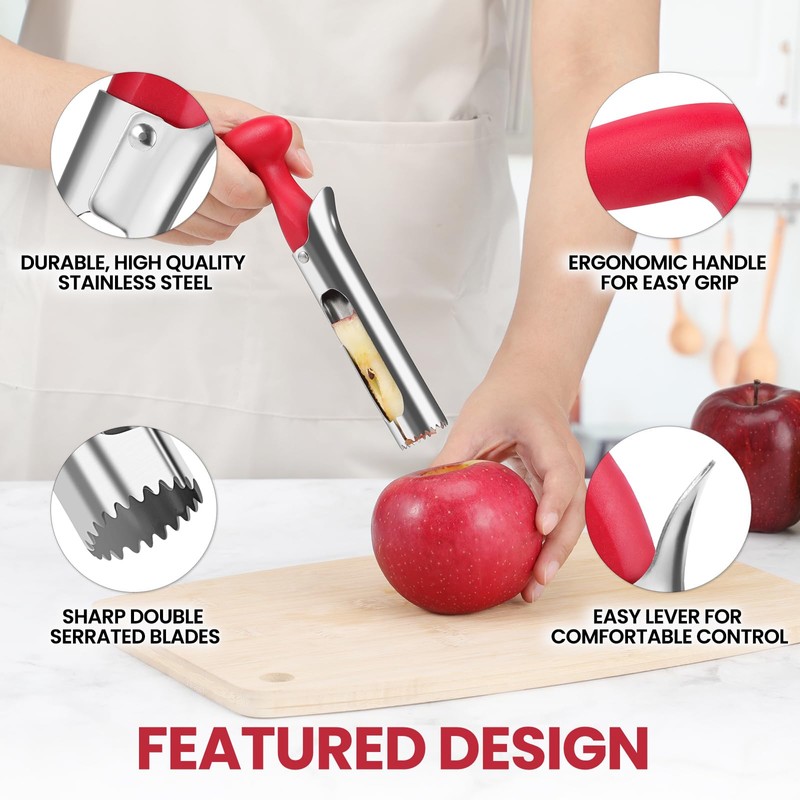 SCHVUBENR Premium Apple Corer Tool - Easy to Use and