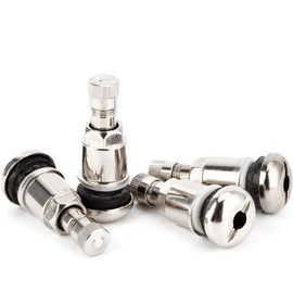 SurePromise One Stop Solution for Sourcing 8 x Silver Concealed Universal Metal Valves Steel Valves Rim Valves Alloy Wheels Valves 11.3 mm Aluminium Valve Metal Valve Lightweight