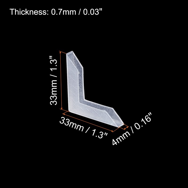 sourcing map PP Corner Protector L Shaped 33x4mm for Ceramic,