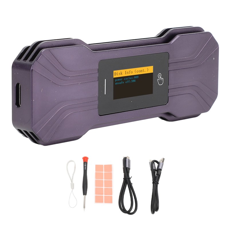 SSD Enclosure M.2 NVMe Visual Smart Mobile External Case 10