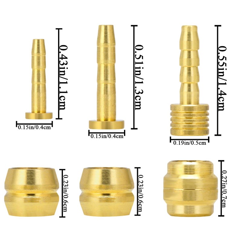 30 PCS Bicycle Brake Olive and Brass Connecting Insert Kit