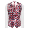 King & Priory Union Jack Flag Waistcoat , Red /