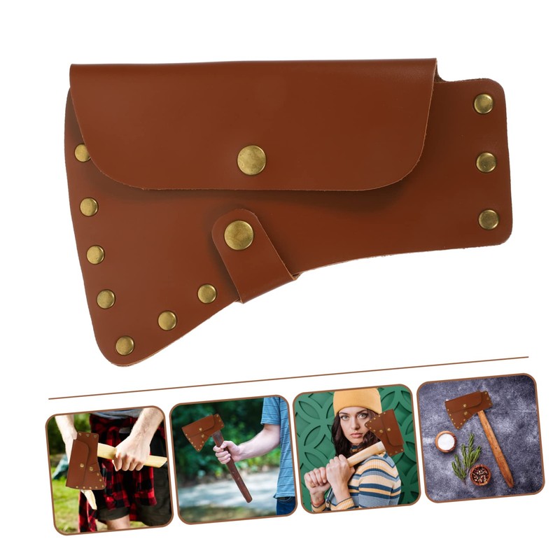 TOVINANNA Leather Cover for Firewood Chopping Axe Portable Hatchet Sleeve