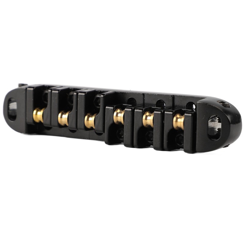 Guitar Roller Saddle Bridge Aluminium Alloy Black Tune Tailpiece Bridge