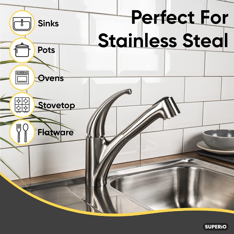 Superio Scouring Pad Non-Scratching Scrubber Non-Scratch Cleaning Scrub Pads Heavy