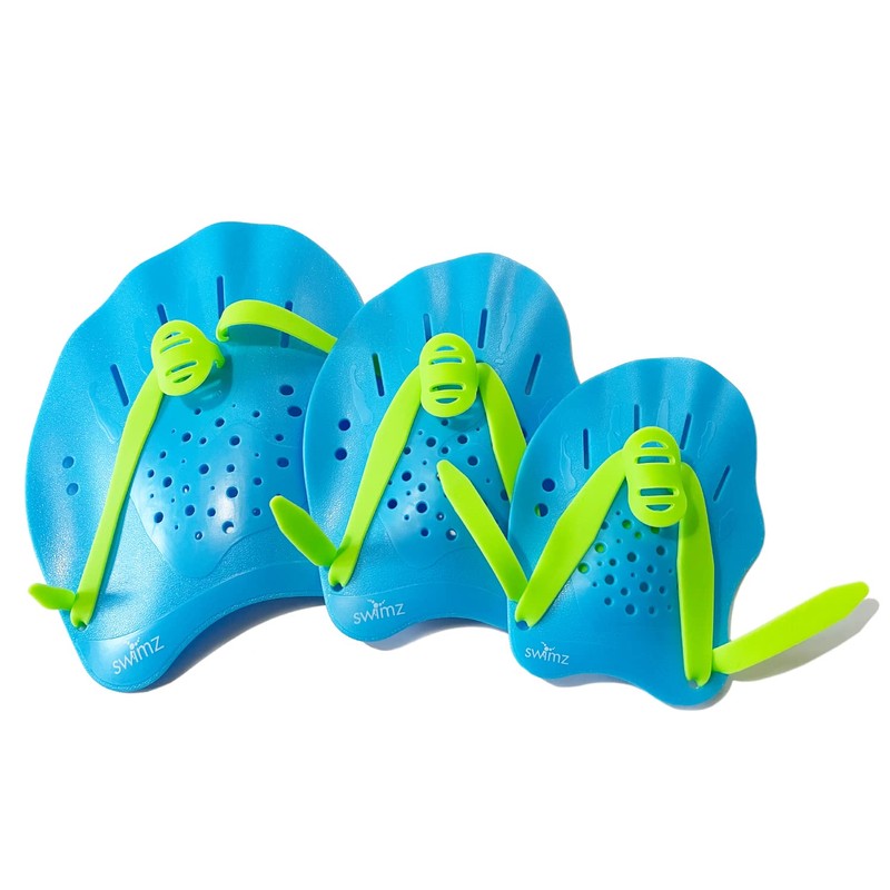 Swimz Excel Technical Hand Paddles - Blue / Lime (Medium)