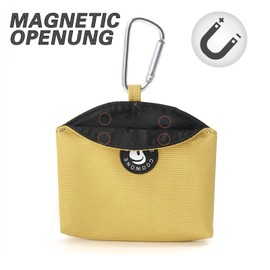 COOWONE Dog Treat Pouch Magnetic Closure Small Dog Training Treat Pouch Pocket Sized Small Dog Treat Pouch with Clip (Khaki)