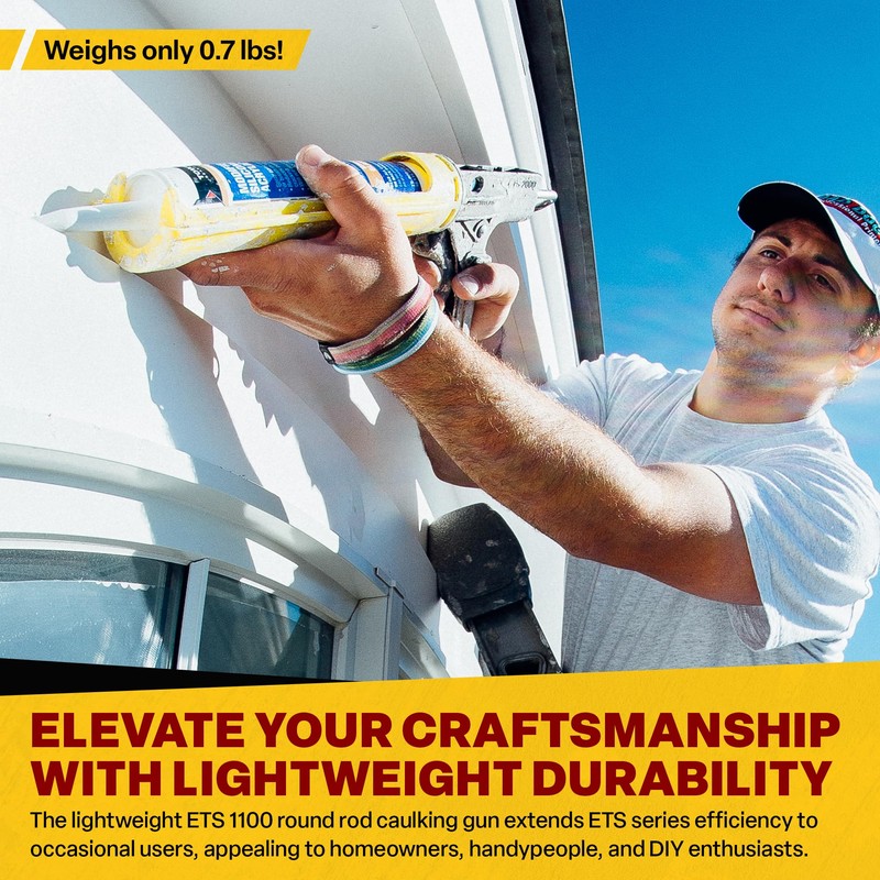 Dripless ETS1100 Lightweight Composite Caulking Gun | DIY Grade Caulk