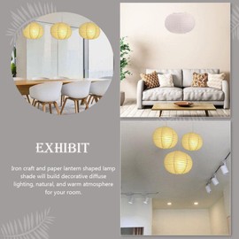 SEWACC Pack of 2 White Oval Paper Lanterns Hanging Paper Lanterns Lampshade Chinese Japanese Pendant Lampshade