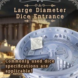 JstFrU DND Dice Tower with Tray for Role Playing Game (Classic Grey)