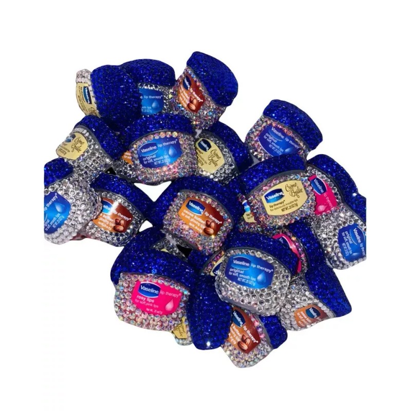 Vaseline Rhinestone covered vaseline lip therapy KEEPSAKE jar
