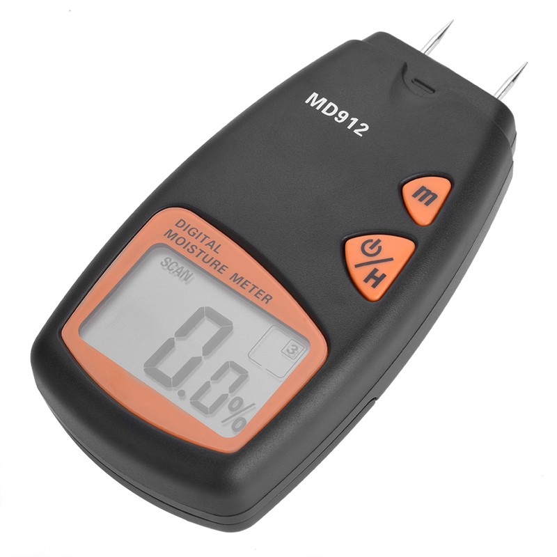 MD912 Digital LCD 2/4 Pin Wood Moisture Meter Detector Timber