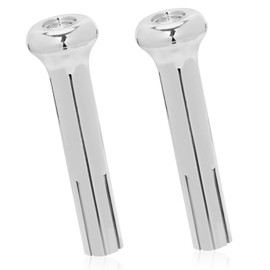 1 Pair of Car Door Lock Knobs, Plastic Auto Inner Door Lock Pull Pin Compatible with GM 1971-1988 Car Replacement Accessories Vehicle Parts for Most Cars (Silver)