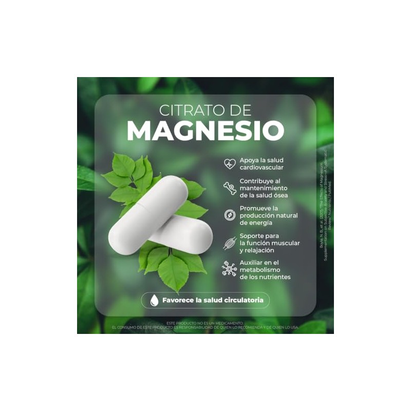 VITO Citrato de Magnesio 400 mg sin Azúcar Gluten ni