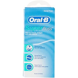 Oral B SuperFloss Super Dental Floss for Braces Bridges