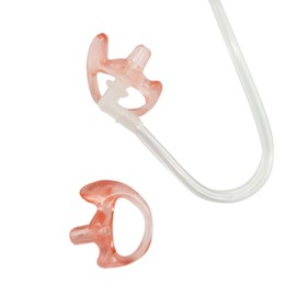 PZYPYM Walkie Talkie Small Medium Large Ear Mold Silicone Earpieces Surveillance Two Way Radio Mould Replacement Right Left Molded Ear Plug Earmold in-Ear Molding Kit(4Pack) (Red Medium)