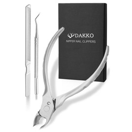 Dakko Nail Clippers Nippers for Winding Nails [Feeling to Make a Habit] Anti-Slip Nail Clippers for Nail Sharpeners High Hardness Stainless Steel Nail File with Zonde (Set of 3)