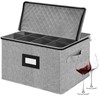 VERONLY Stemware Storage Cases,Quilted Wine glass Storage Boxes with Divider-China