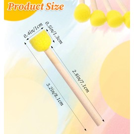 40 PCS Sponge Paint Brushes, Round Foam Art Sponges Brush (8 * 1 cm)