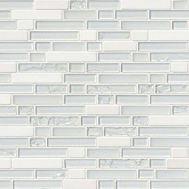 1 x 1 Delano Blanco 6mm Glass Stone Mosaic Tiles