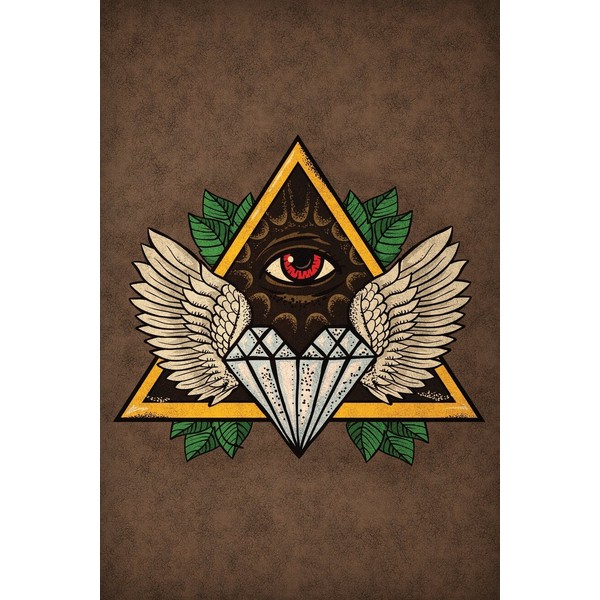 Illuminati Glitz Notebook: Blank Journal Diary Memoir Log Logue: Volume