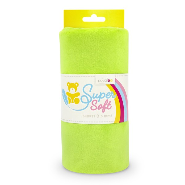 kullaloo Plush Fabric | Solid Lime Green Minky Fabric for