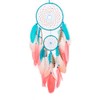 Small Dream Catcher with Pink Feathers and Blue Feathers