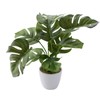Kobe Flower Story MH-1003 Faux Green Mini Monstera Pot, Height