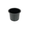 Yuanhe Single Aluminum Jumbo Poker Table Cup Holder in Black