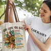 LOCKASEN Aesthetic Christian Bible Tote Bags for Women Sturdy Canvas