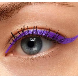 DekRion Liquid Eyeliner Pen, Waterproof Eyeliner Long-lasting Eyeliners, Metallic-Eyeliner Easy To Use, White Black Red Brown Purple Colorful Eyeliners (Purple)