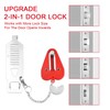 Upgrade Door Stop Alarm, Door Stopper Alarm Wedge & Padlock