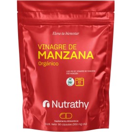 Vinagre De Manzana 90 Cápsulas De 550mg. Nutrathy Sabor Sin Sabor