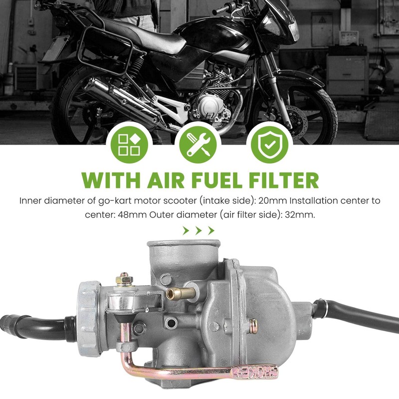 PZ20 Carburetor for 50Cc 70Cc 90Cc 110Cc 125Cc 4 Stroke
