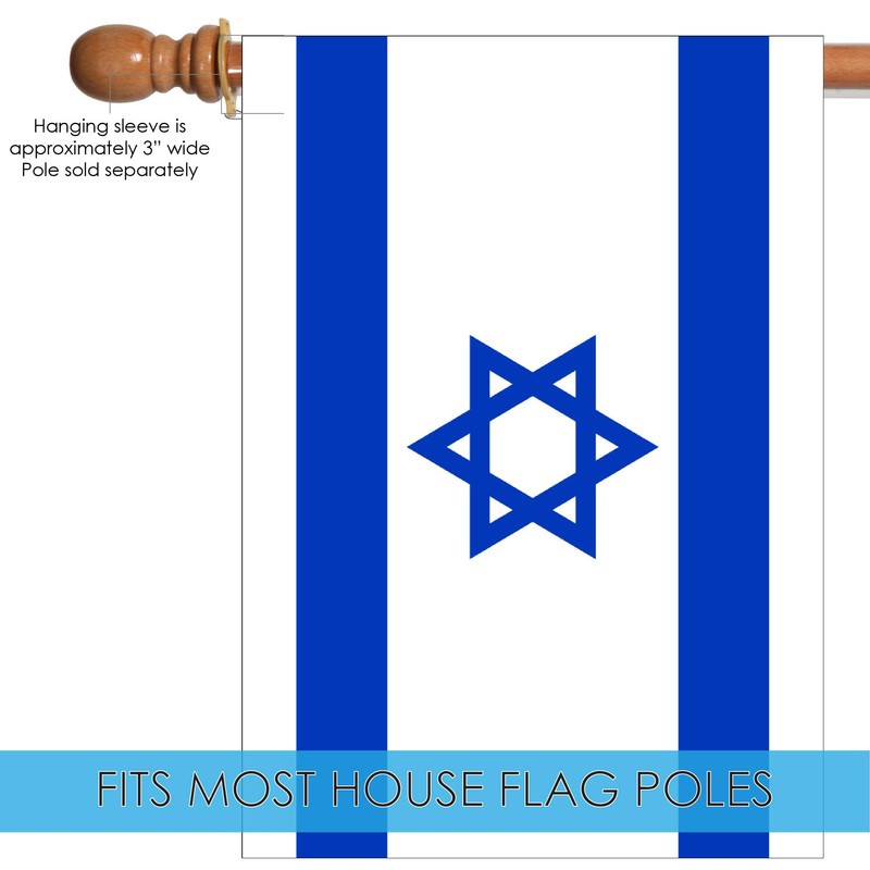 Toland Home Garden 1010641 Bandera de Israel 71,1 x 101,6