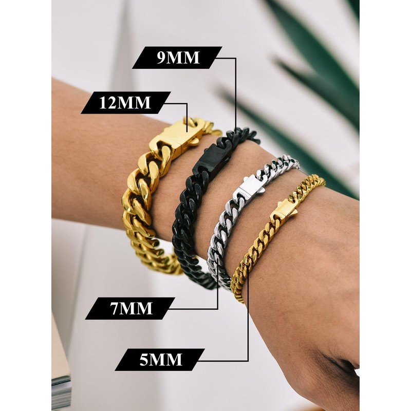 Richsteel Bracelet For Men Hip Hop Jewellery Gold Chain Boys