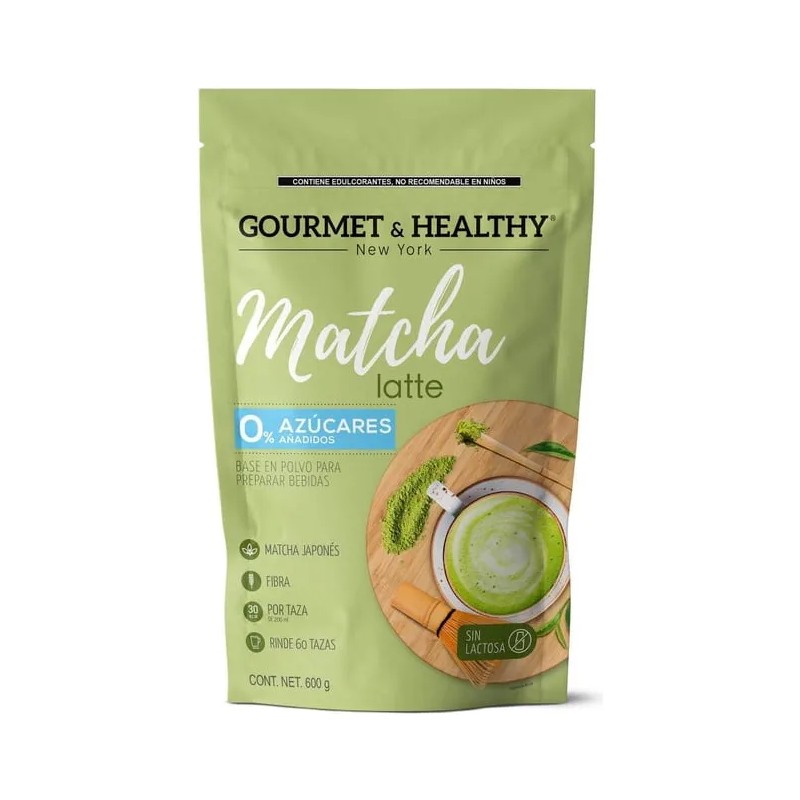 Matcha Latte Gourmet & Healthy 0% Azúcar 600g Rinde 60