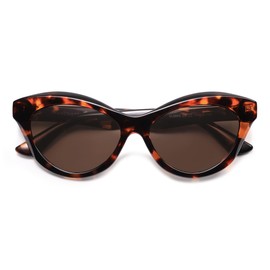 VANLINKER Retro Cat Eye Sunglasses for Women Polarized Vintage Cateye Shades VL9845,Tortoise