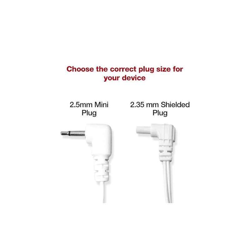 Easy@Home Replacement TENS Lead Wires, for EHE009, 2.5mm Mini Plug