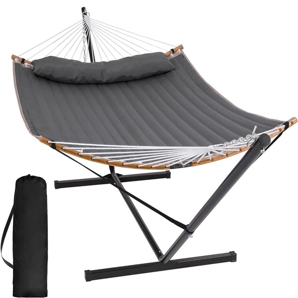 SUNCREAT SUNCREAT Double Portable Hammock with Stand, 2 Person Hammock