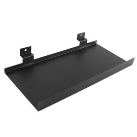 Nicear 2 Pack Metal Slat Wall Shelves Heavy Duty Slatwall Shelf Retail Display Rack for Home Shoe Stores Boutiques Supplies 25 x 12.5cm (Black)