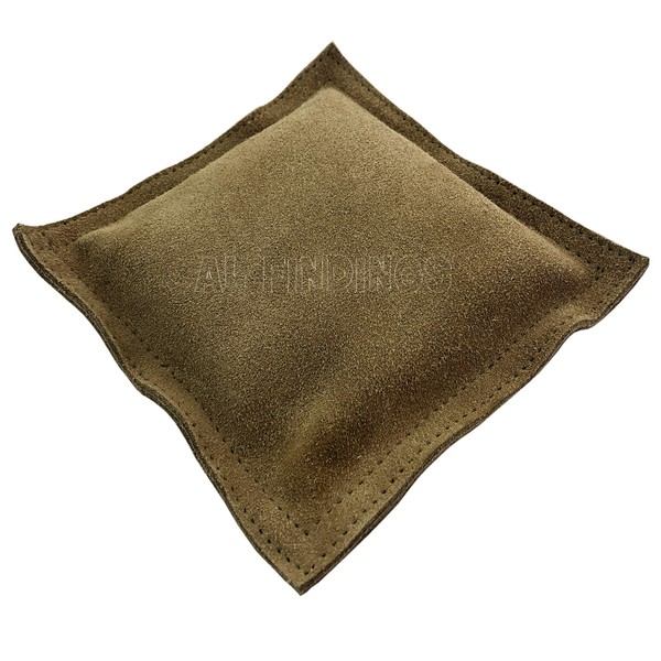 6" SANDBAG (SQUARE) : Double Stitched Jeweller Leather Panel Beaters
