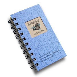 Who? What? Where? - My Address Book - MINI Lt Blue Hard Cover (prompts on every page, recycled paper, read more...)