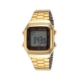 Casio Men's Digital Vintage Gold Tone Bracelet Watch