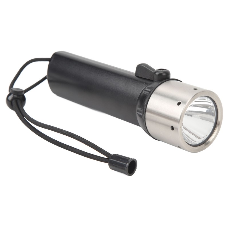 Diving Flashlight Black Dive Light 200lm 328ft IP68 Waterproof Compact