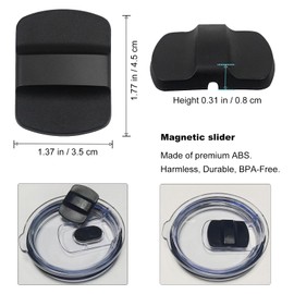 Lid Magnetic Slider Replacement, magslider replacement Push Block Compatible With YETI Lids 10 oz, 14oz, 16 oz, 20 oz, 26 oz, 30 oz(Black*2)