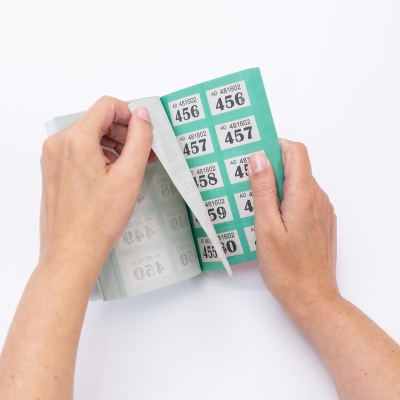 evelay Cloakroom Tombola Draw Tickets Numbered Green 1-1000