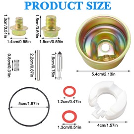 Loghohu Carburetor Kit for for Most Carburetor, Needle Bowl Float Gasket Seal Pin Carburetor Repair and Rebuild Accessories and Parts for Honda GX240 GX270 GX340 GX390